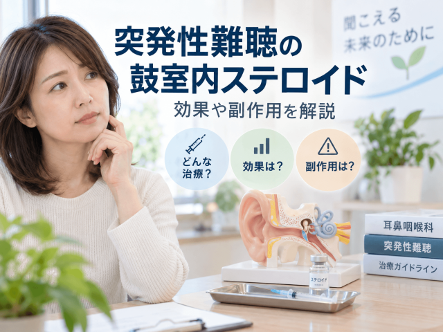 突発性難聴の鼓室内ステロイド｜効果や副作用を解説