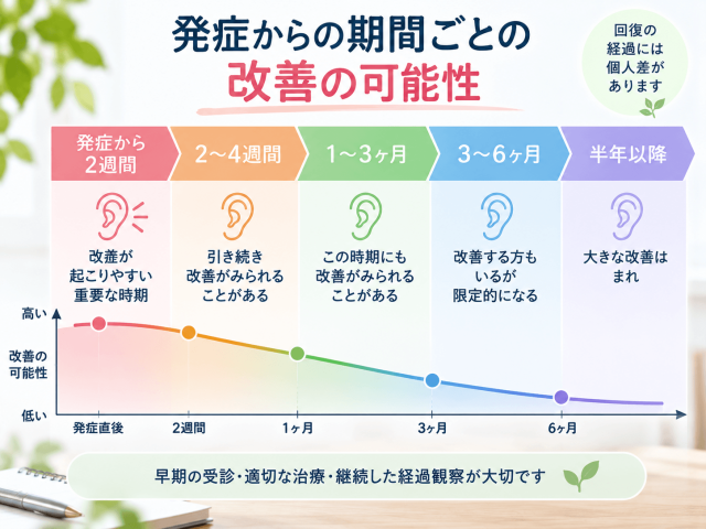 2.発症からの期間ごとの改善の可能性
