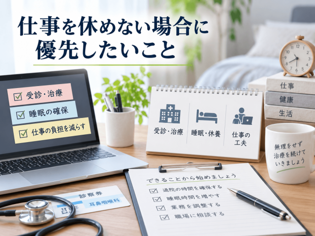 3.仕事を休めない場合に優先したいこと