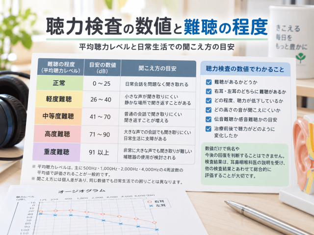 5.聴力検査の数値と難聴の程度