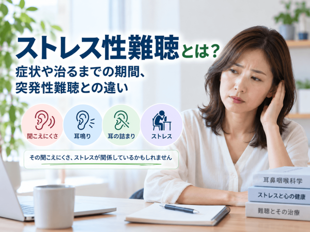 ストレス性難聴とは？症状や治るまでの期間、突発性難聴との違い