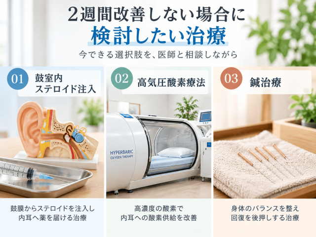 3.2週間改善しない場合に検討される追加治療