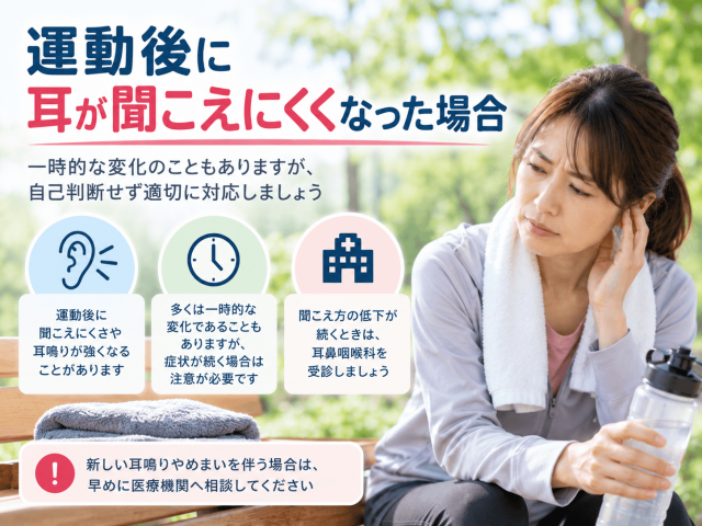 6.運動後に耳が聞こえにくくなった場合