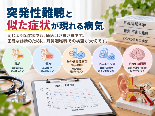 4.突発性難聴と似た症状が現れる病気
