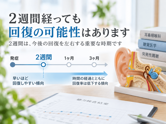 1.突発性難聴が2週間改善しない場合の経過