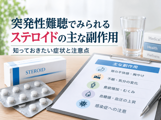 2.突発性難聴でみられるステロイドの主な副作用