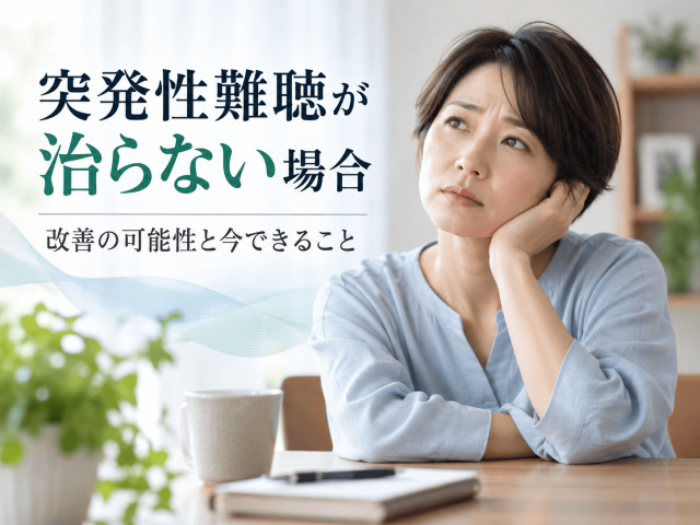 突発性難聴が治らない場合｜改善の可能性と今できること 