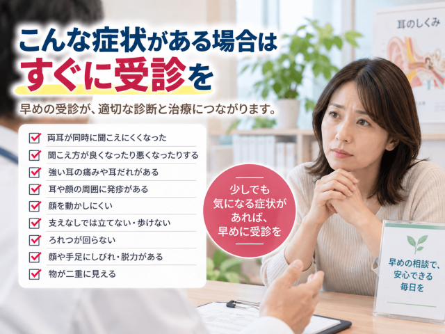 7.突然聞こえにくくなったら早めに耳鼻咽喉科へ