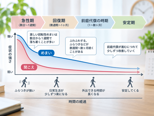 2.突発性難聴のめまいが続く期間
