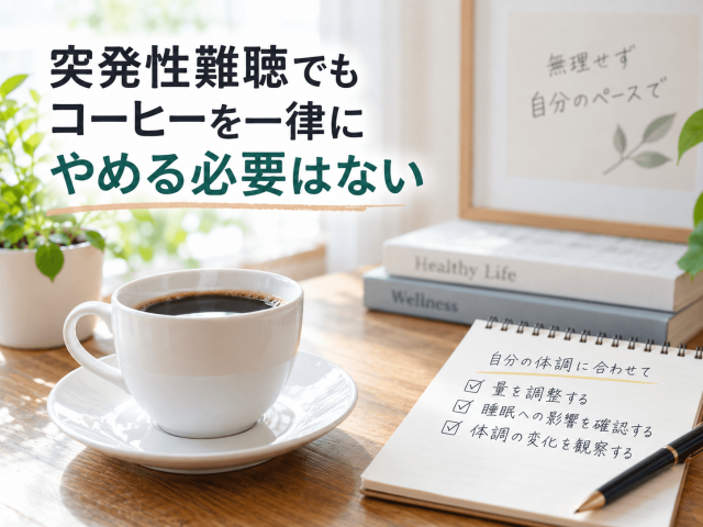 1.突発性難聴でもコーヒーを一律にやめる必要はない