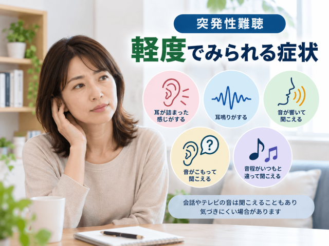 2.軽度の突発性難聴でみられる症状