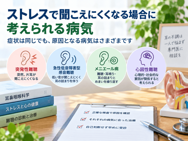 3.ストレスで聞こえにくくなる場合に考えられる病気