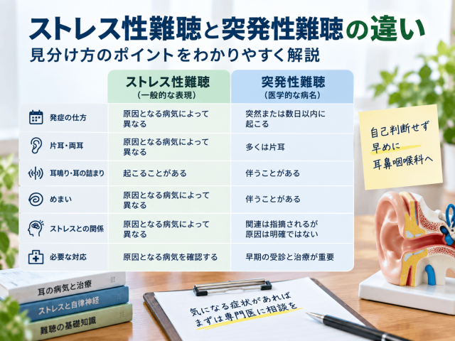 4.ストレス性難聴と突発性難聴の違い