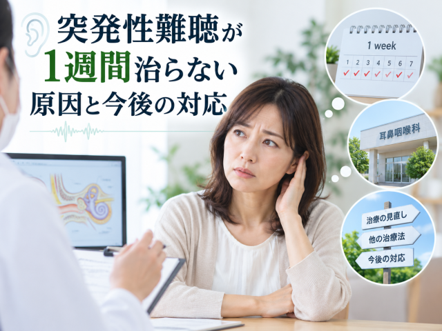 突発性難聴が1週間治らない原因と今後の対応 