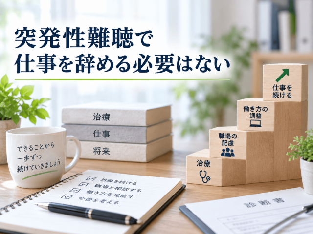 4.突発性難聴で仕事を辞める必要はない