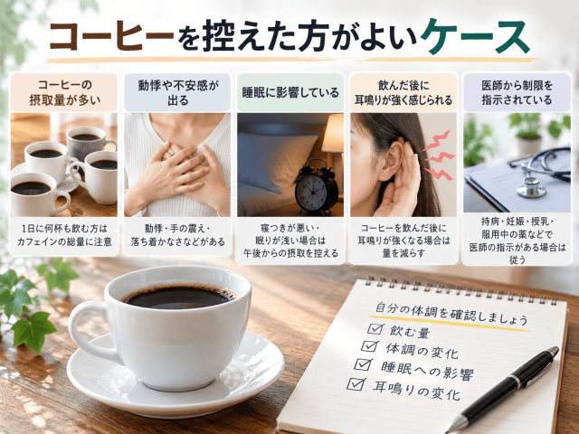 3.コーヒーを控えた方がよいケース