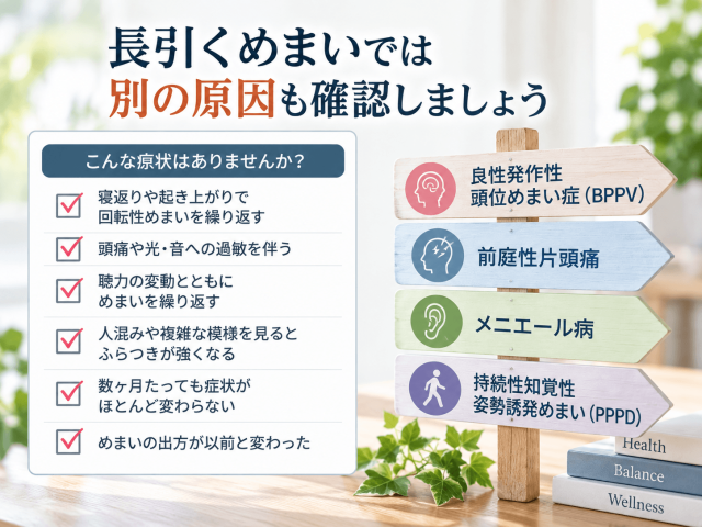 4.長引くめまいでは別の原因も確認する