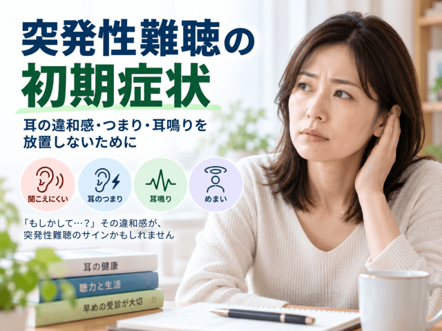 突発性難聴の初期症状｜耳の違和感・つまり・耳鳴りを放置しないために