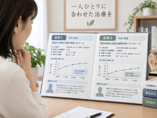 当院での突発性難聴の改善症例 