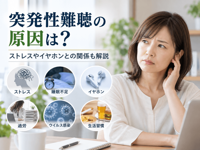 突発性難聴の原因は？ストレスやイヤホンとの関係も解説 