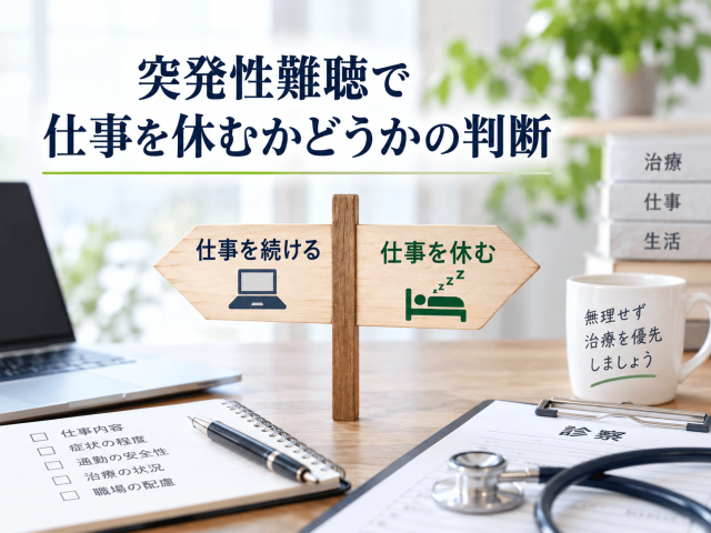 1.突発性難聴で仕事を休むかどうかの判断