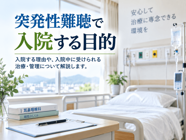 2.突発性難聴で入院する目的