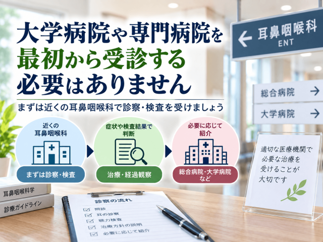 3.大学病院や専門病院を最初から受診する必要はない