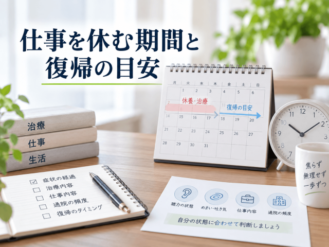 2.仕事を休む期間と復帰の目安