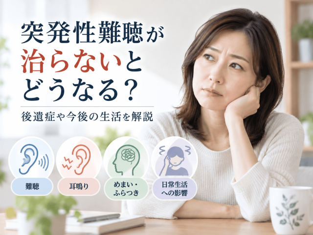 突発性難聴が治らないとどうなる？後遺症や今後の生活を解説 