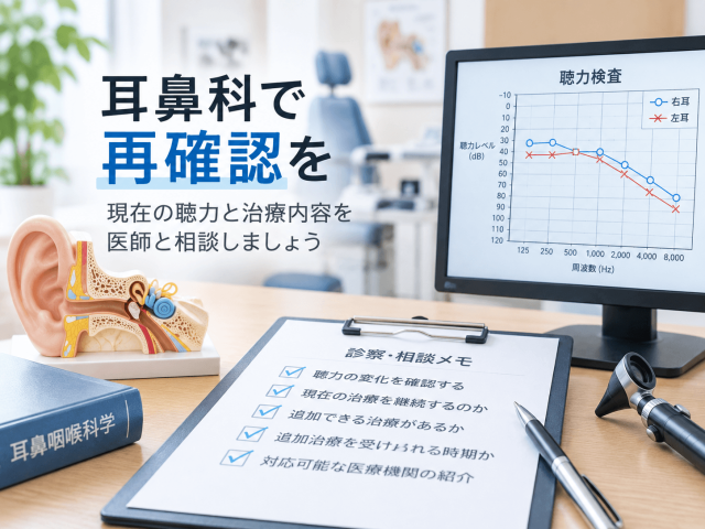 2.まず耳鼻科で聴力と治療内容を再確認する