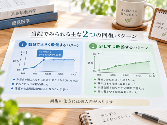 2.当院でみられる主な2つの回復パターン