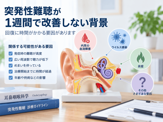 1.突発性難聴が1週間治らない原因 