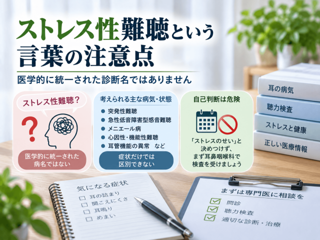 2.ストレス性難聴という言葉の注意点