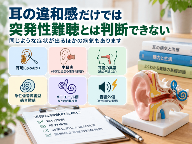 3.耳の違和感だけでは突発性難聴とは判断できない