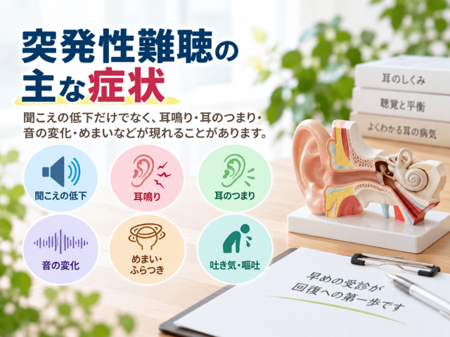 1.突発性難聴の主な症状