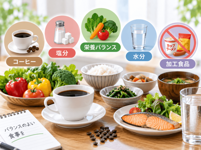 4.コーヒーや食事の注意点