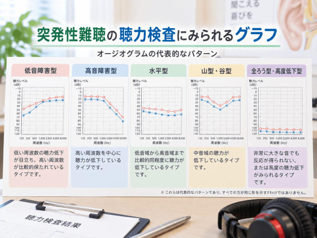 4.突発性難聴の聴力検査にみられるグラフ