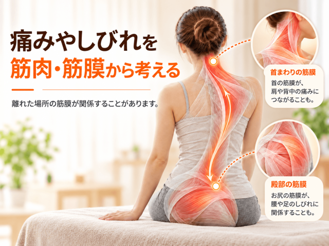 痛みやしびれを、筋肉・筋膜から考える