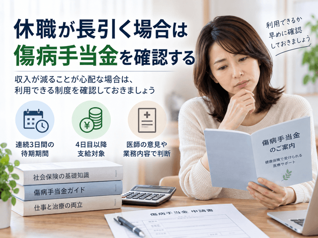 7.休職が長引く場合は傷病手当金を確認する