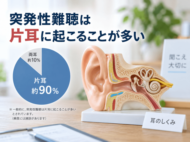 1.突発性難聴は片耳に起こることが多い