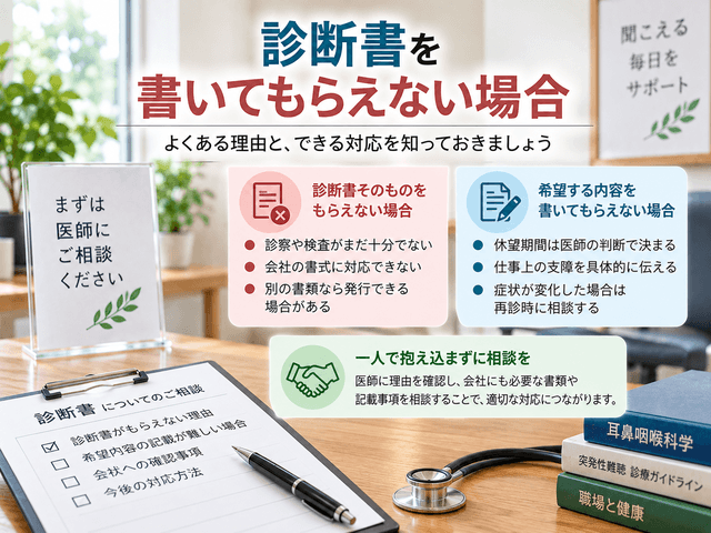 5.診断書を書いてもらえない場合