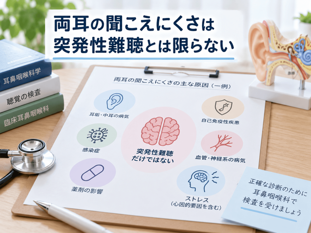 5.両耳の聞こえにくさは突発性難聴とは限らない