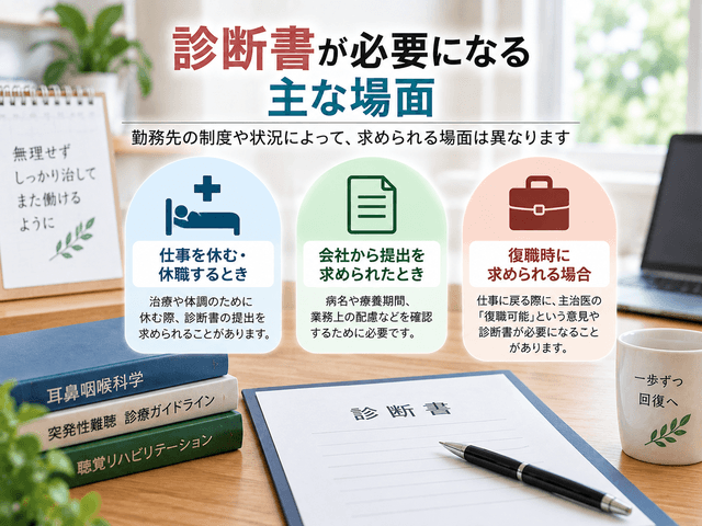 2.診断書が必要になる主な場面