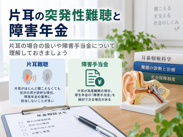 2.片耳の突発性難聴と障害年金
