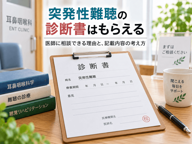 1.突発性難聴の診断書はもらえる