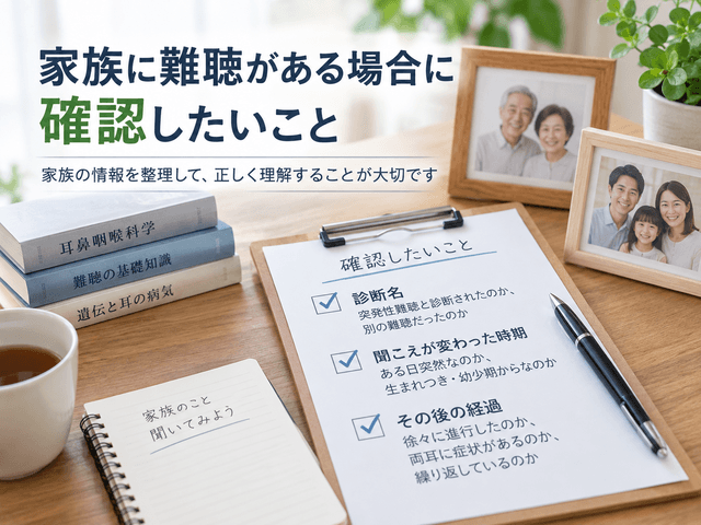 6.家族に難聴がある場合に確認したいこと