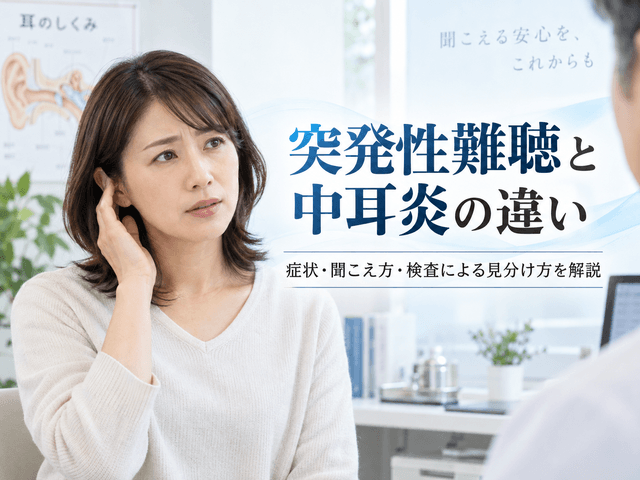 突発性難聴と中耳炎の違いは？症状・聞こえ方・検査による見分け方を解説