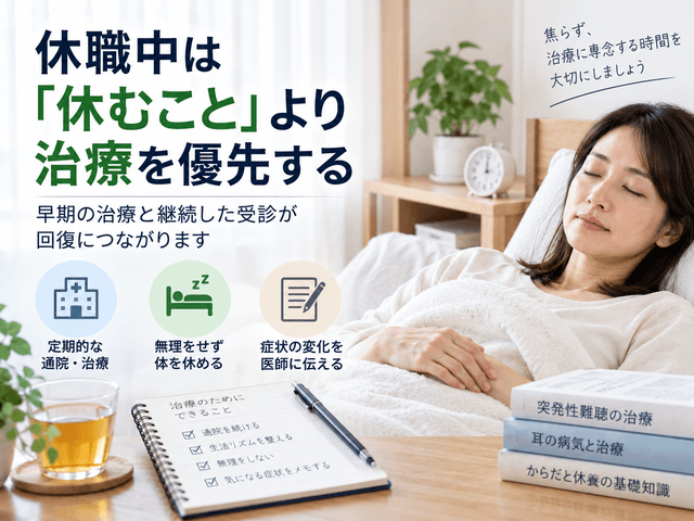 8.休職中は「休むこと」より治療を優先する