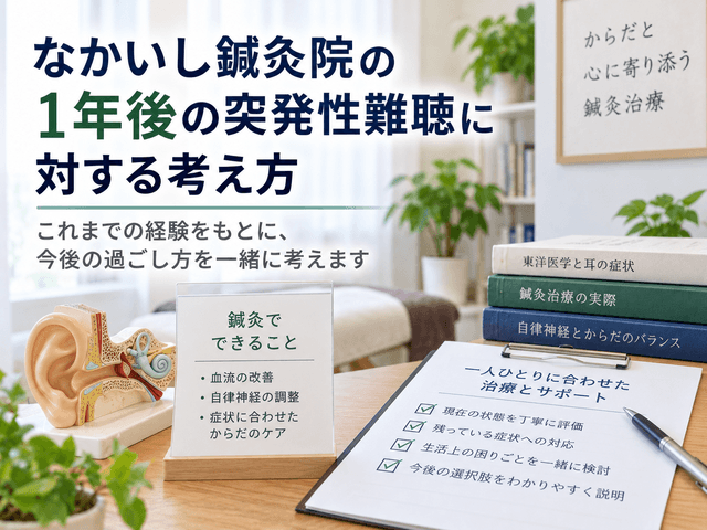 6.なかいし鍼灸院の1年後の突発性難聴に対する考え方