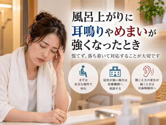 6.風呂上がりに耳鳴りやめまいが強くなったとき